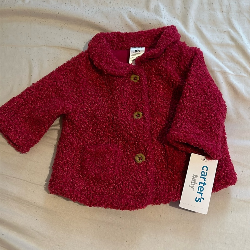 NWT Carters Babygirl Sherpa Jacket